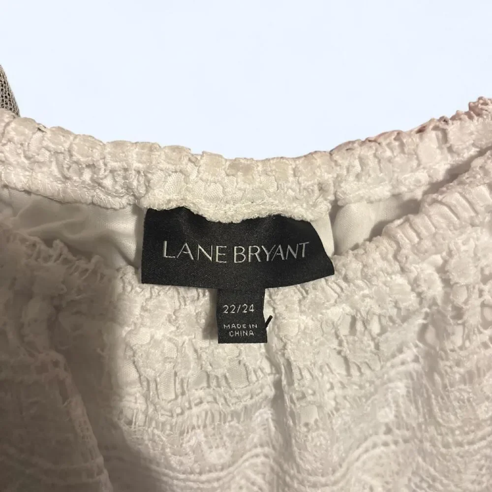 Lane-bryant Women's White and Grey Dress